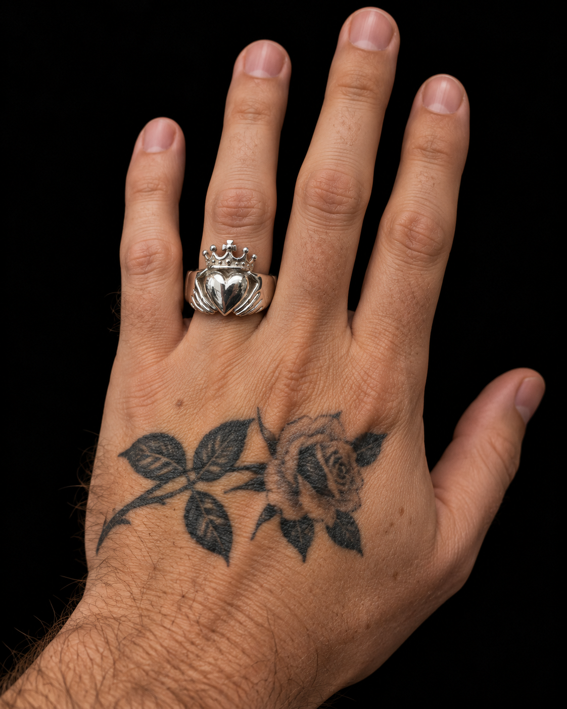 Silver Brian Boru Claddagh (XL)