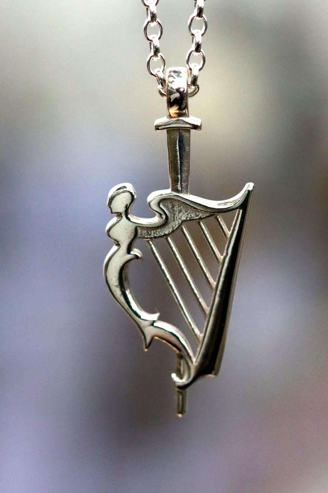 Silver Harp Pendant