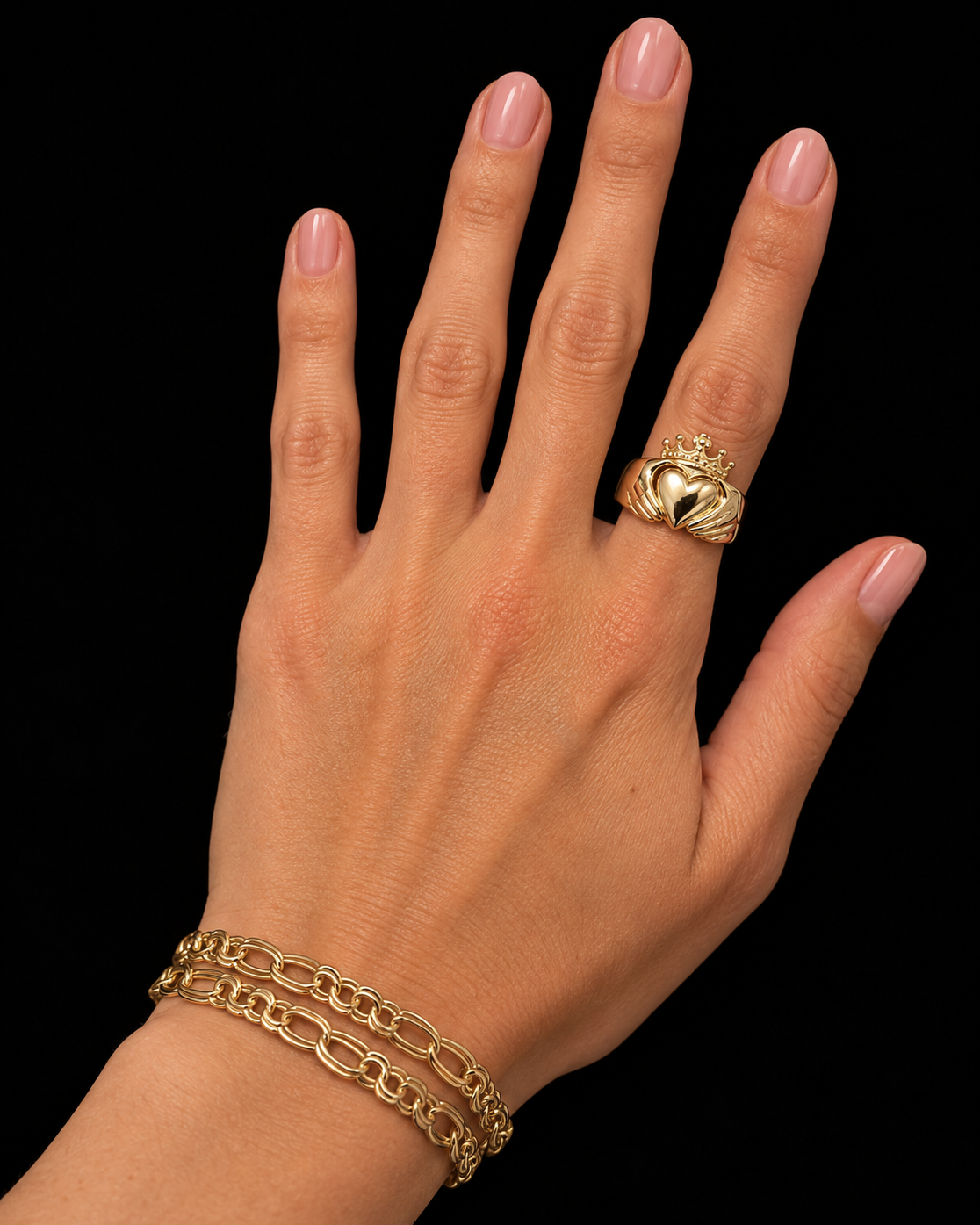 Gold Brian Boru Claddagh (XL)