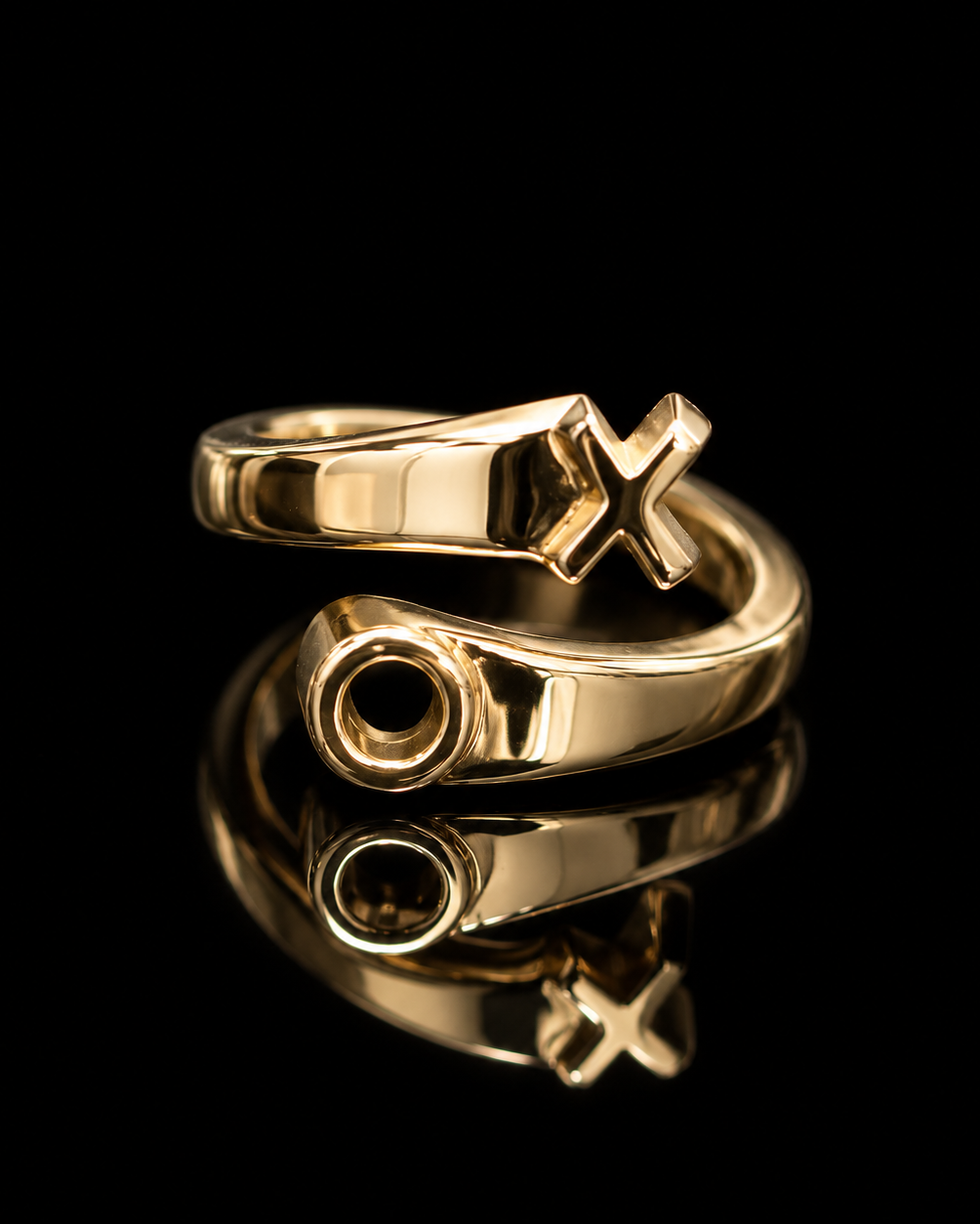 9k Gold XO Ring