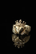 9k yellow gold XL Brian Boru Claddagh