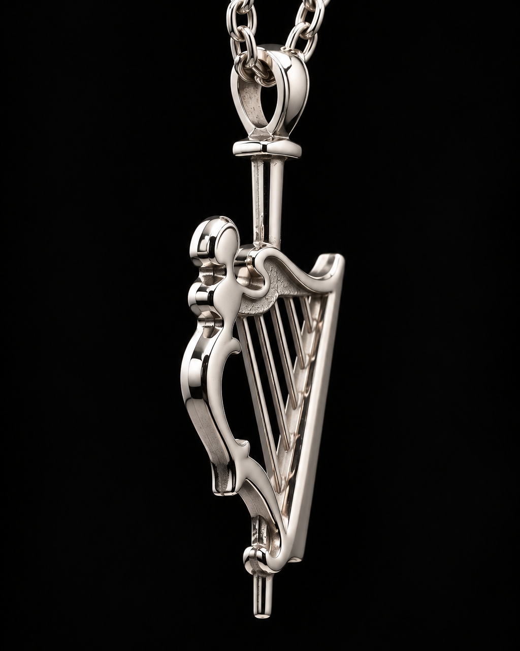 Silver Harp Pendant