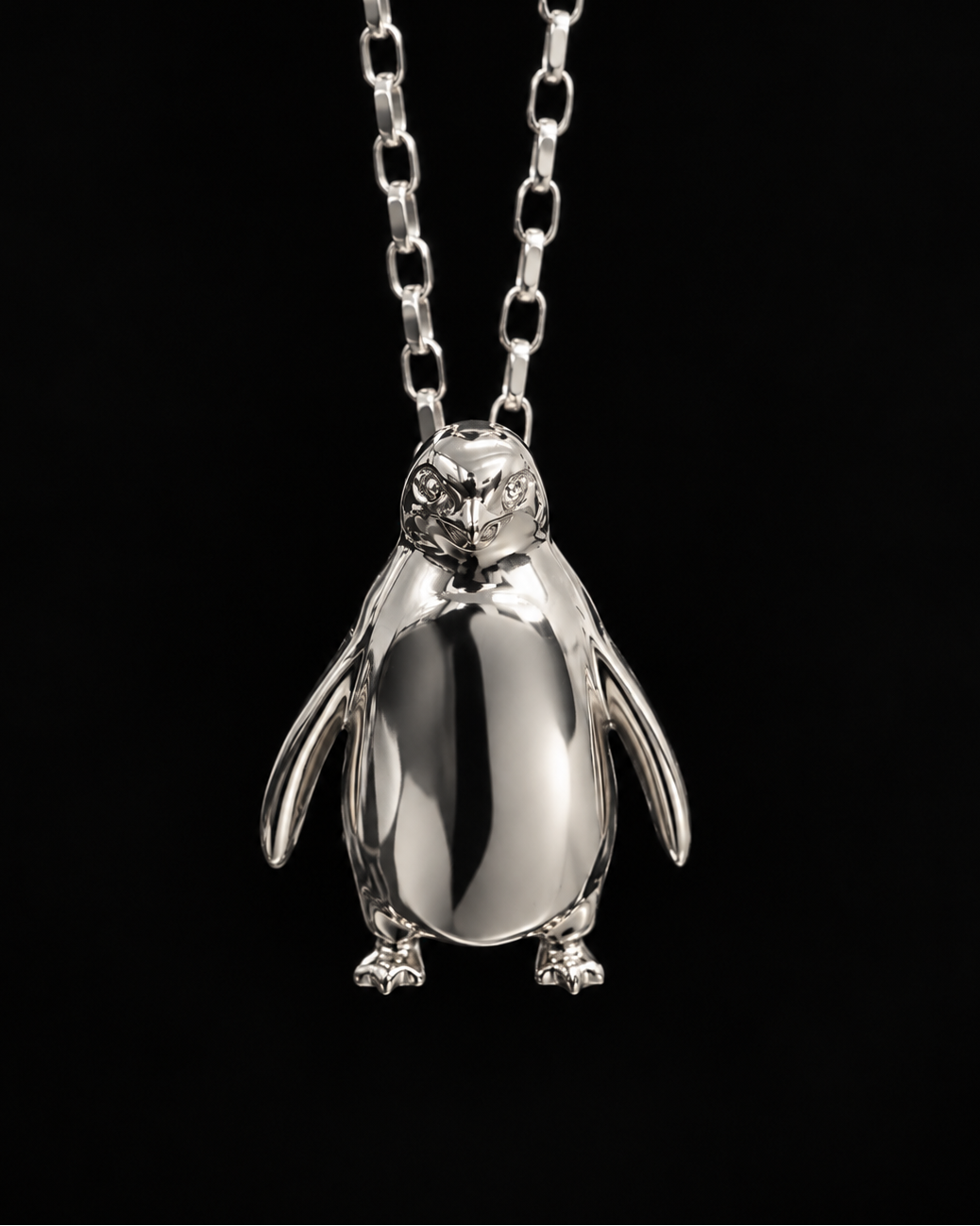Silver Penguin Pendant