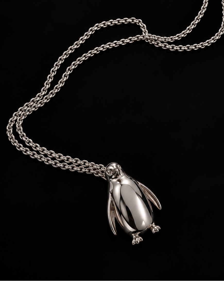 Silver Penguin Pendant